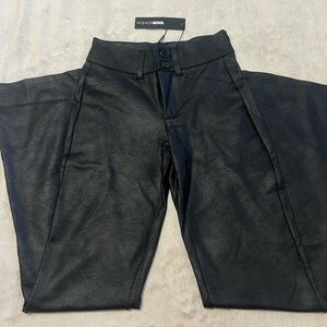 Fashion Nova Black Faux Leather Pants